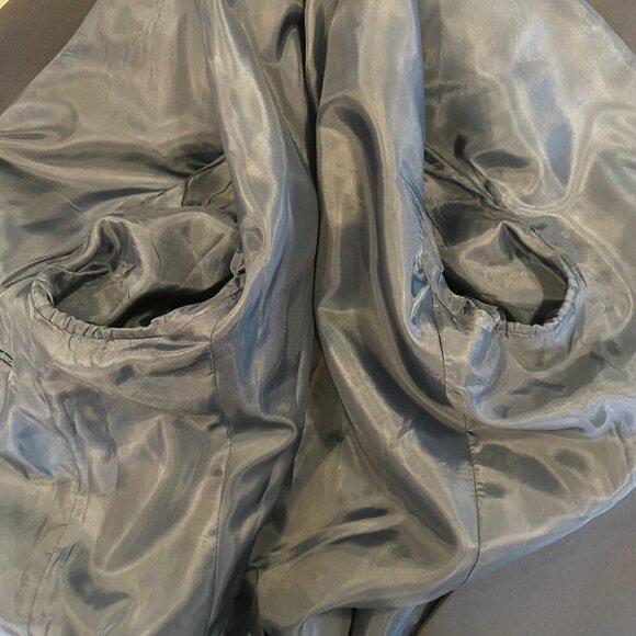 Nordstrom Notch Collar Wool Poly Blend 2 Button Lined Blazer Navy Sz 16R - Picture 10 of 16